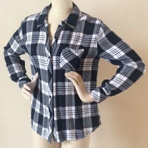 Rails button down plaid shirt